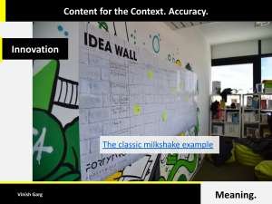 Vinish Garg shares a slide of their advanced course in content strategy, content design, and UX Writing.