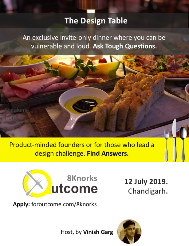 Vinish Garg hosts an invite only dinner in Chandigarh, to invite the design leaders in the region to discuss products and our work.