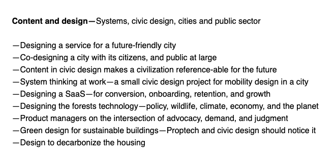 A few examples of content and design in civic tech and system thinking for the Outcome 2023, a UX, content strategy, and content design conference in Chandigarh, by Vinish Garg.