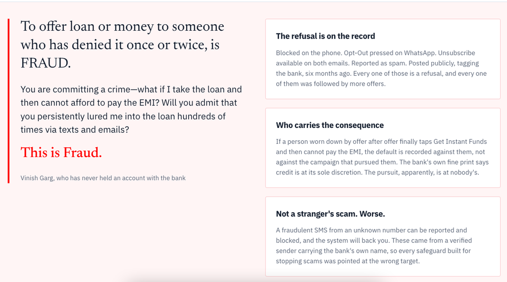 A love note to Kotak bank India, by Vinish Garg.